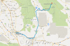Reiseroute: Bakersfield - Tehachapi Pass - Red Rock Canyon State Park - Death Valley N.P.