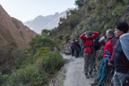 Auf dem Inka-Trail; kurze Rast